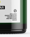 Dark Green Glass Cosmetic Jar Mockup