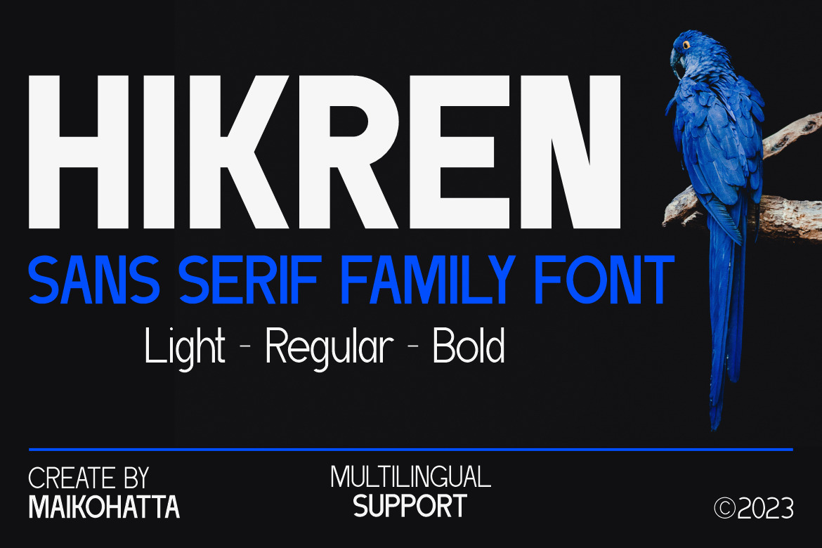 Hikren - Sans Serif Family Font