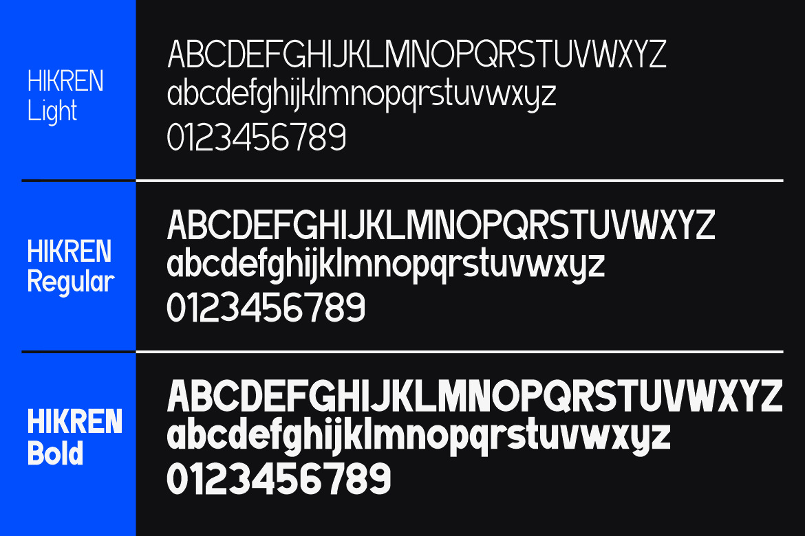 Hikren - Sans Serif Family Font Hikren - Sans Serif Family Font