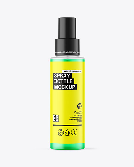 Frosted Color Liquid Spray Bottle Mockup