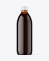 500ml Amber Glass Bottle Mockup