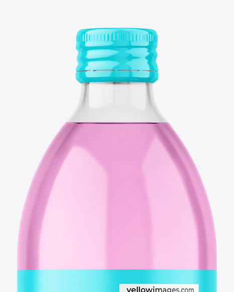 500ml Clear Glass Bottle Mockup