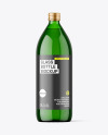 1000ml Green Glass Bottle Mockup