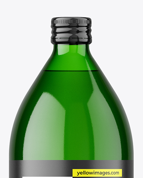 1000ml Green Glass Bottle Mockup 1000ml Green Glass Bottle Mockup
