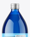 1000ml Blue Glass Bottle Mockup