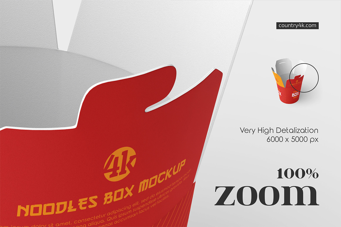 Noodles Box Mockup Set Noodles Box Mockup Set