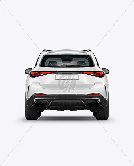 Compact Luxury SUV Mockup - Back View