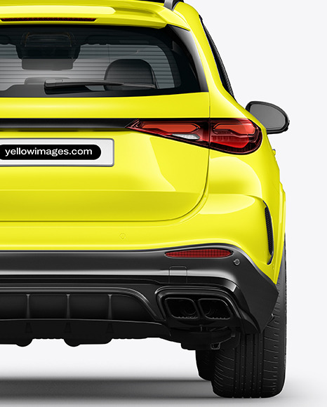 Compact Luxury SUV Mockup - Back View