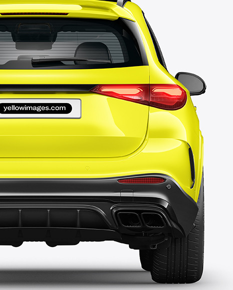 Compact Luxury SUV Mockup - Back View