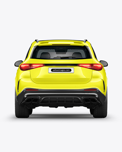 Compact Luxury SUV Mockup - Back View