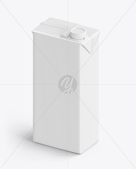 1L Matte Juice Carton Pack Mockup