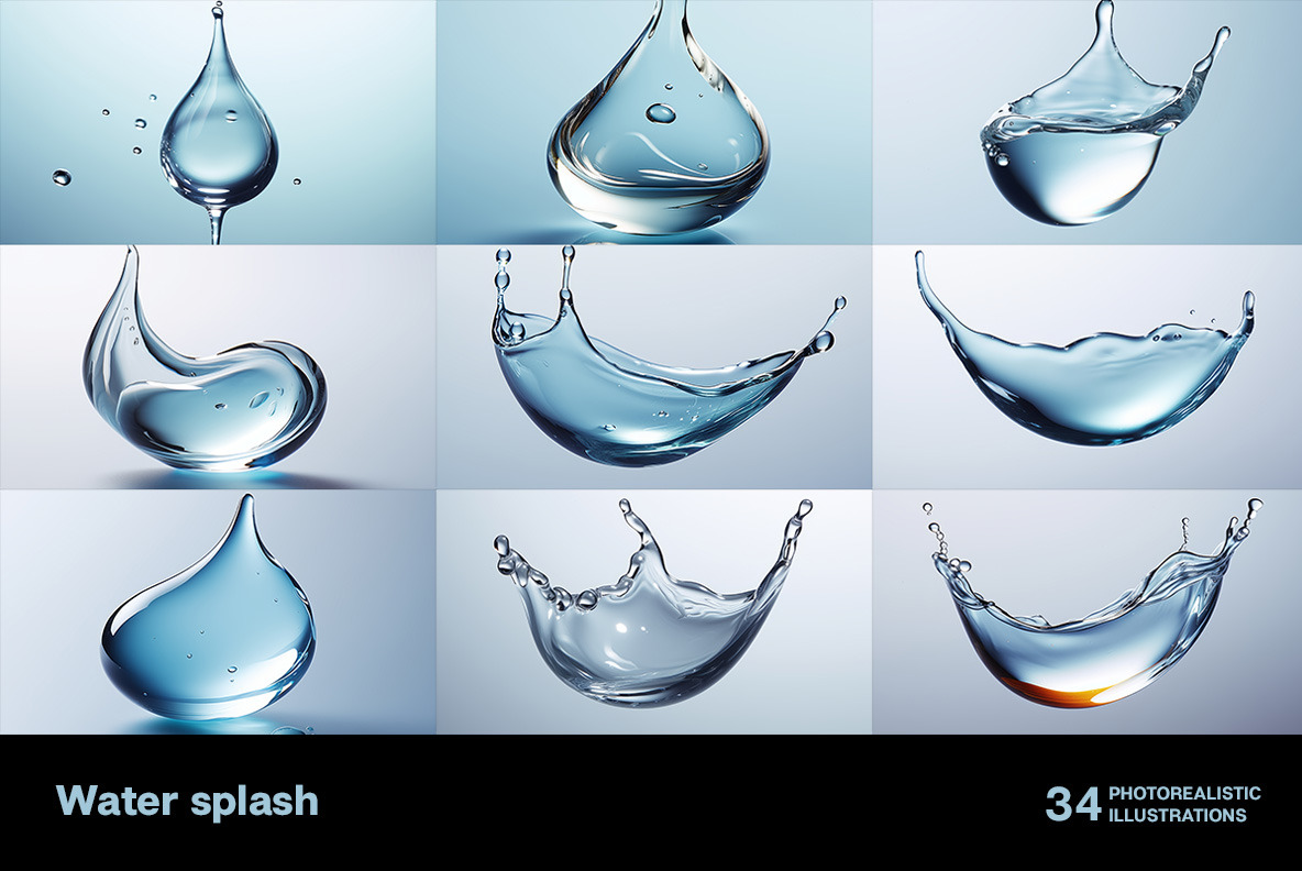 Water splashes Water splashes