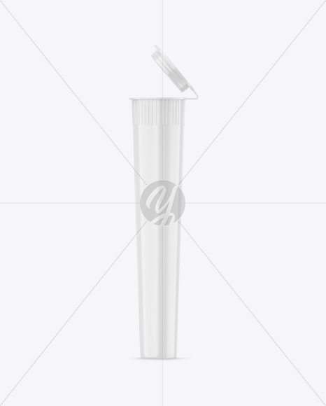 Glossy Weed Joint Plastic Tube Mockup