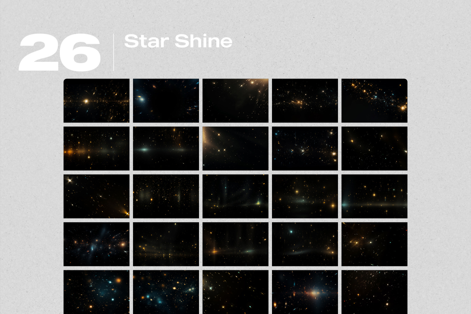 26 Star Shine Effect Photo Overlays