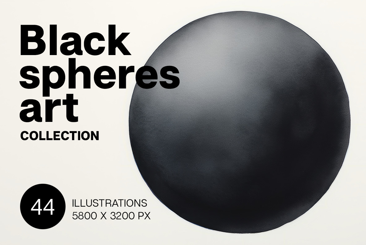 Black spheres art Black spheres art
