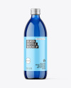 500ml Blue Glass Bottle Mockup 500ml Blue Glass Bottle Mockup