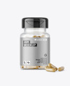 Clear Jar with Herbal Capsules Mockup