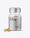 Clear Jar with Herbal Capsules Mockup