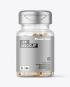 Clear Jar with Herbal Capsules Mockup