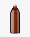 1000ml Amber Glass Bottle Mockup