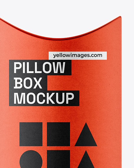 Kraft Paper Pillow Box Mockup