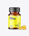 Amber Jar with Fish Oil Mockup