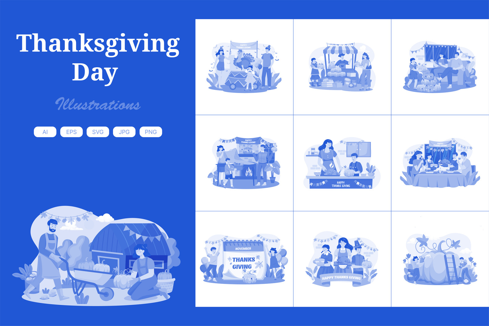 M547_ Thanksgiving Day Illustration Pack M547_ Thanksgiving Day Illustration Pack