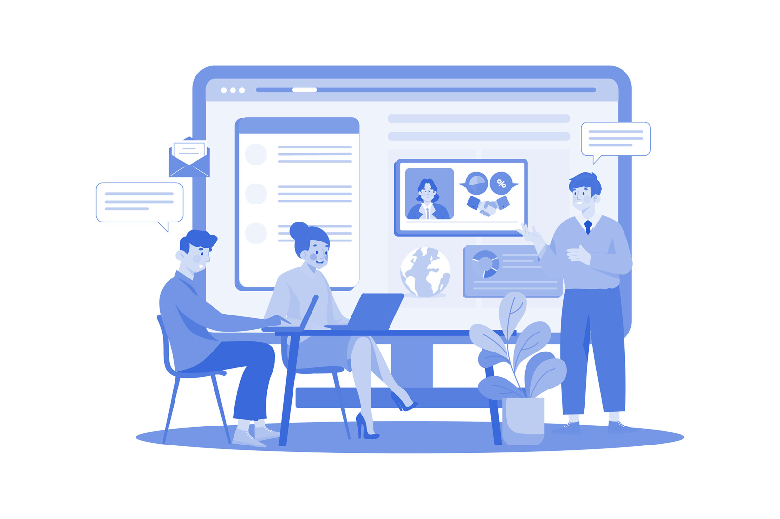 M553_Remote Work Illustration Pack 1 M553_Remote Work Illustration Pack 1