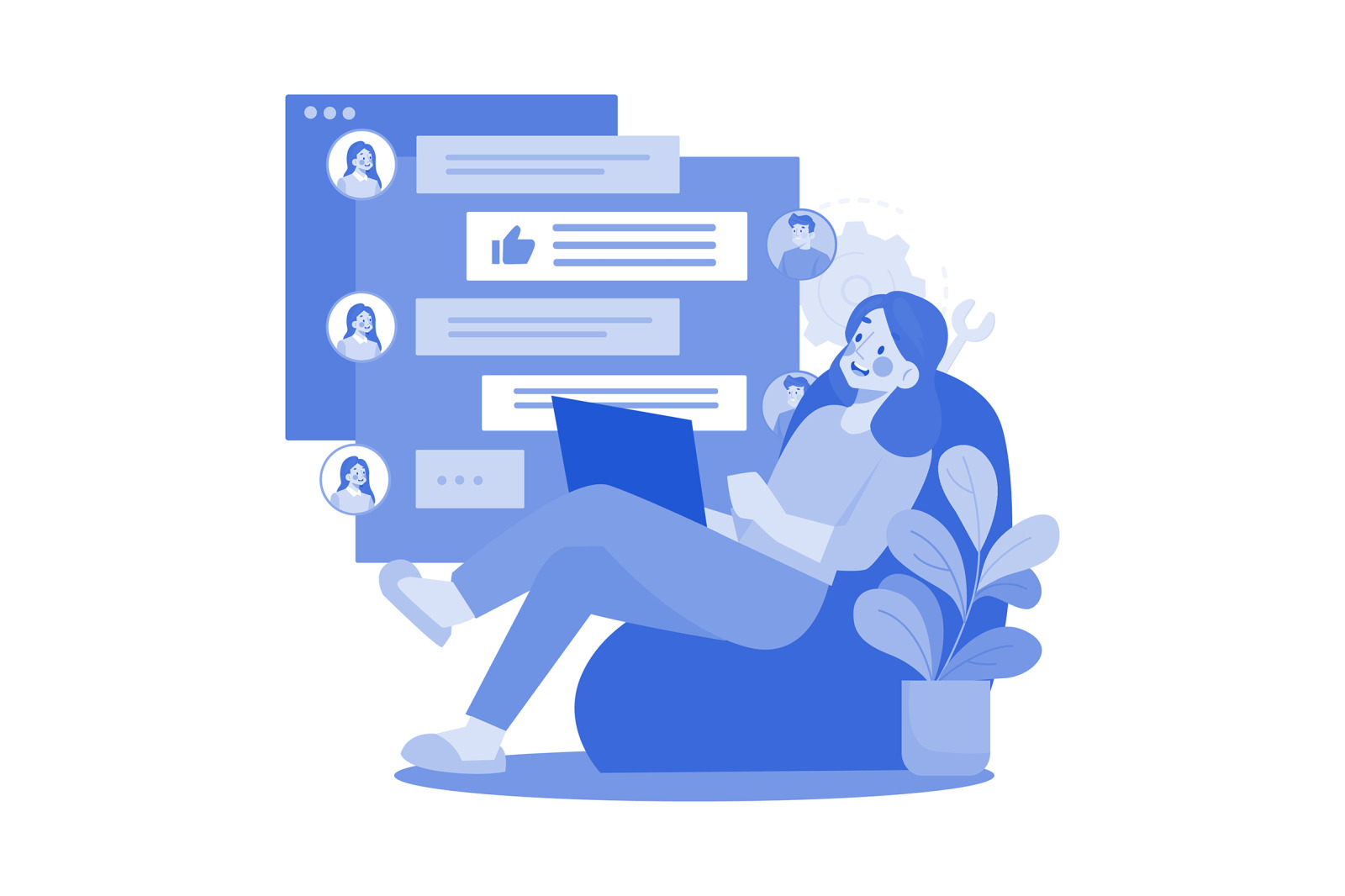M553_Remote Work Illustration Pack 1 M553_Remote Work Illustration Pack 1