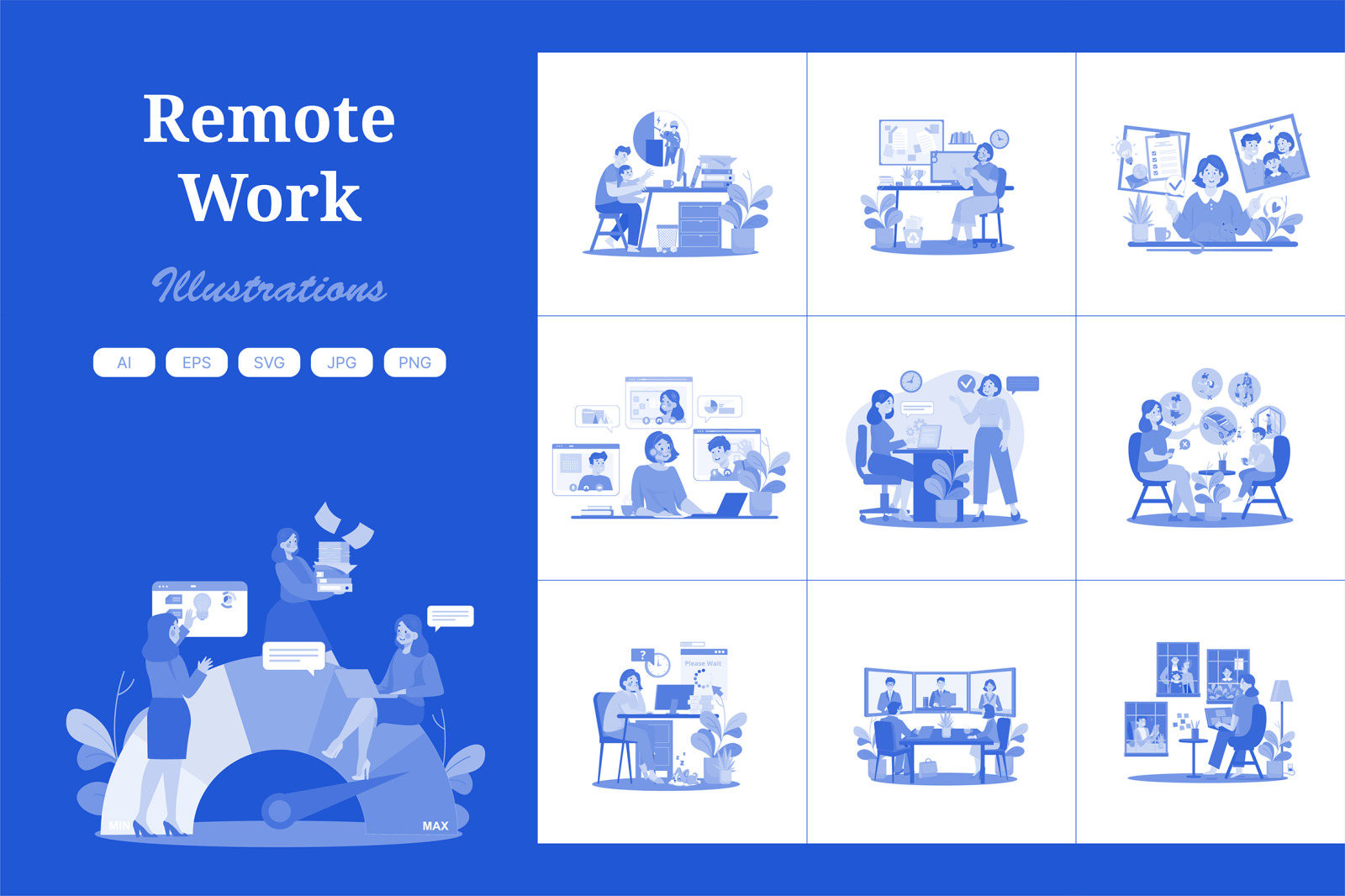 M553_Remote Work Illustration Pack 2 M553_Remote Work Illustration Pack 2