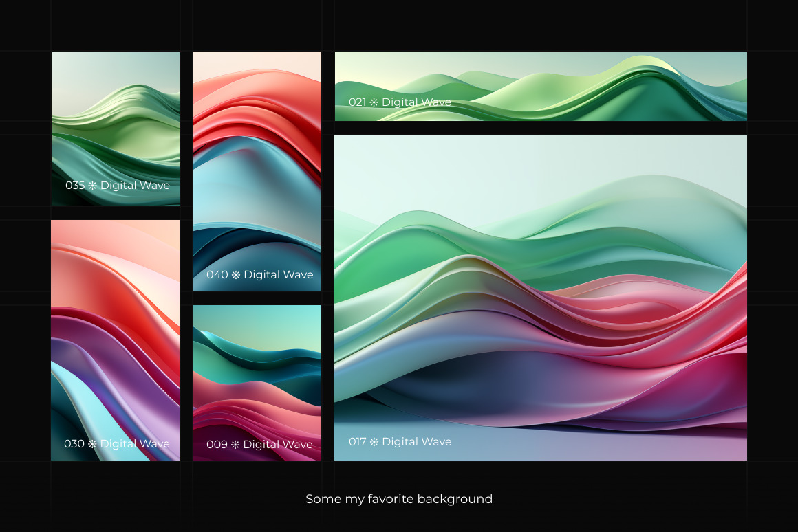 Digital Wave ❊ Background Set Digital Wave ❊ Background Set