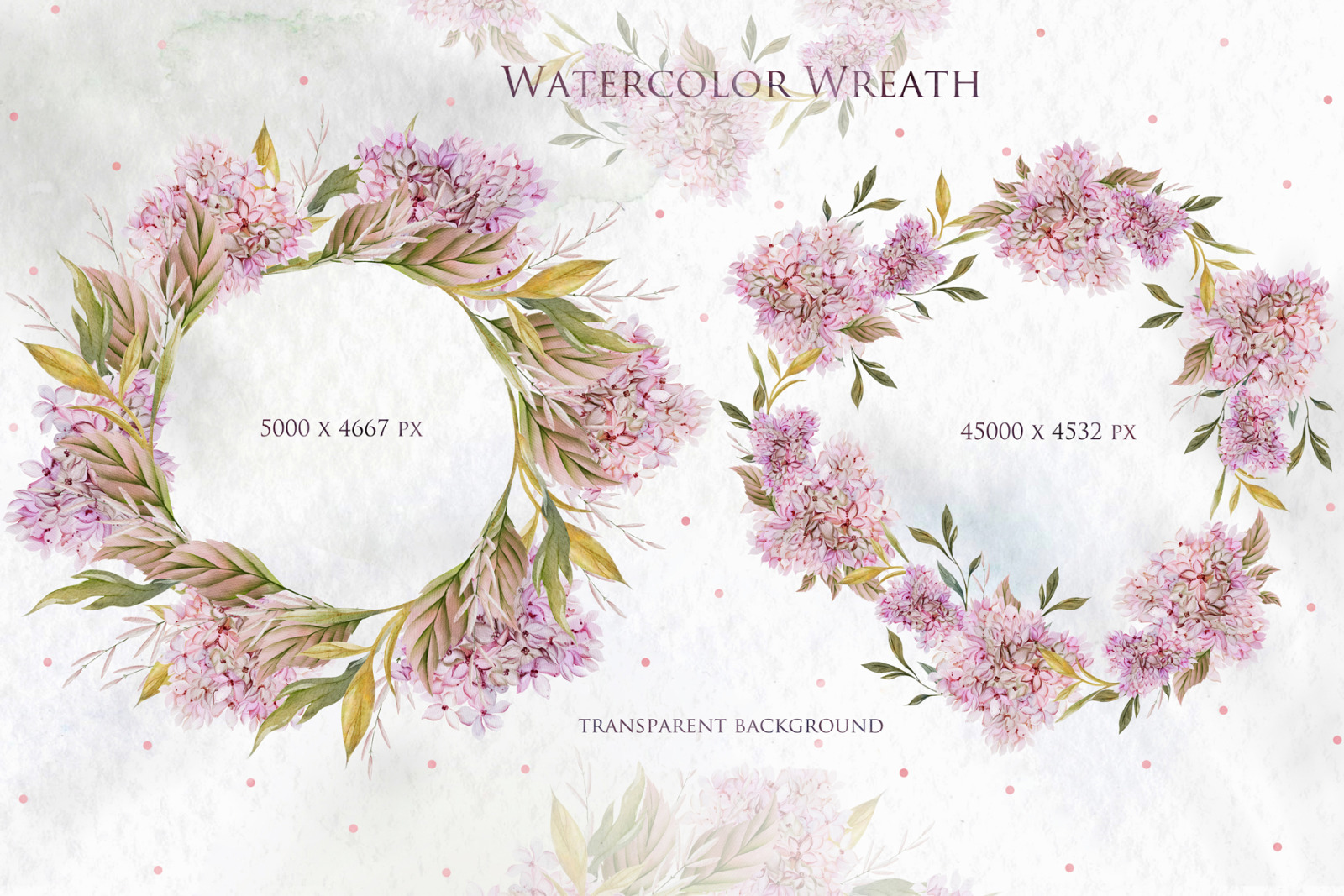 15 Watercolor Hydrangea Wreath