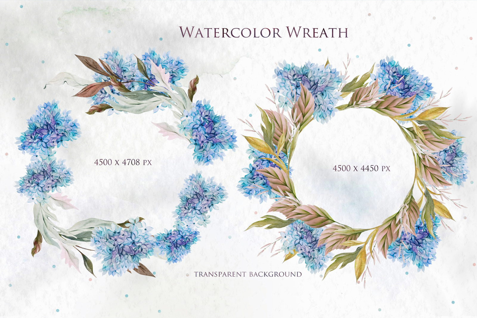 15 Watercolor Hydrangea Wreath