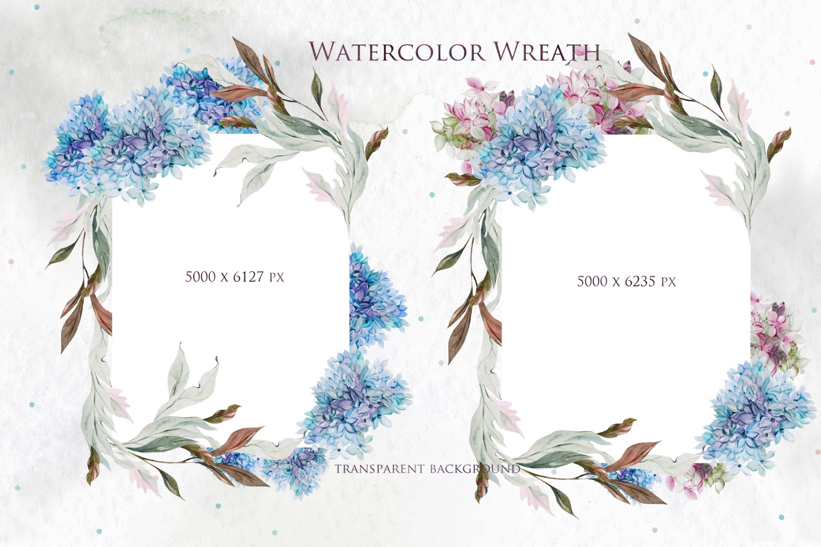 15 Watercolor Hydrangea Wreath