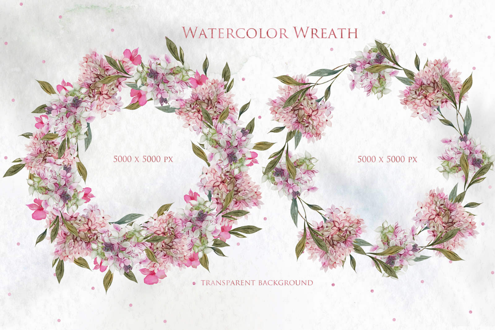 15 Watercolor Hydrangea Wreath