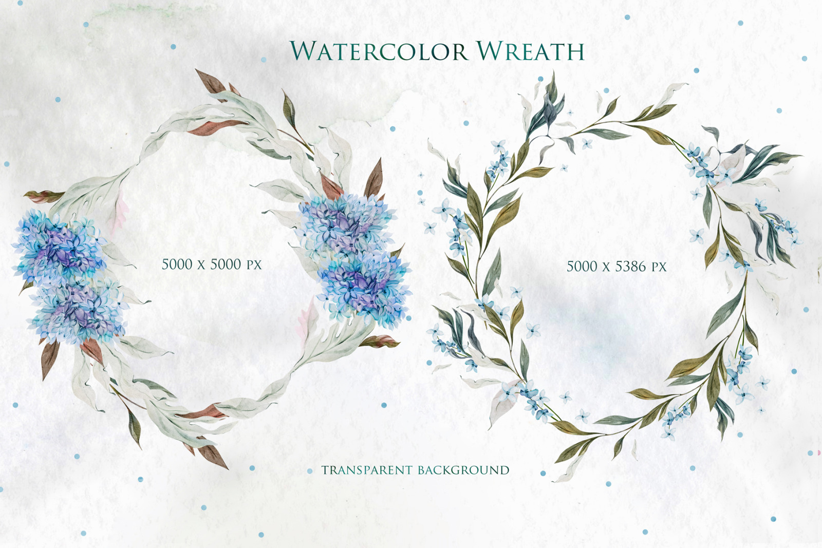 15 Watercolor Hydrangea Wreath