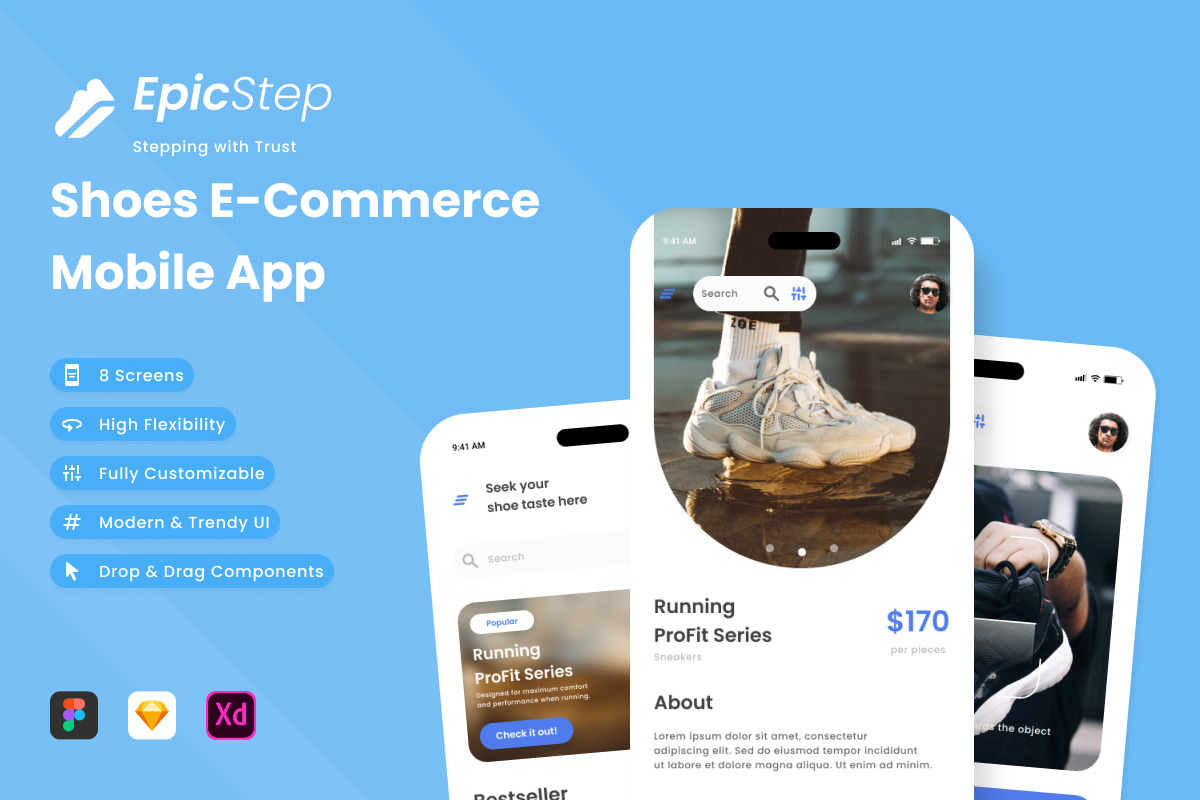 EpicStep - Shoes E-Commerce Mobile App EpicStep - Shoes E-Commerce Mobile App