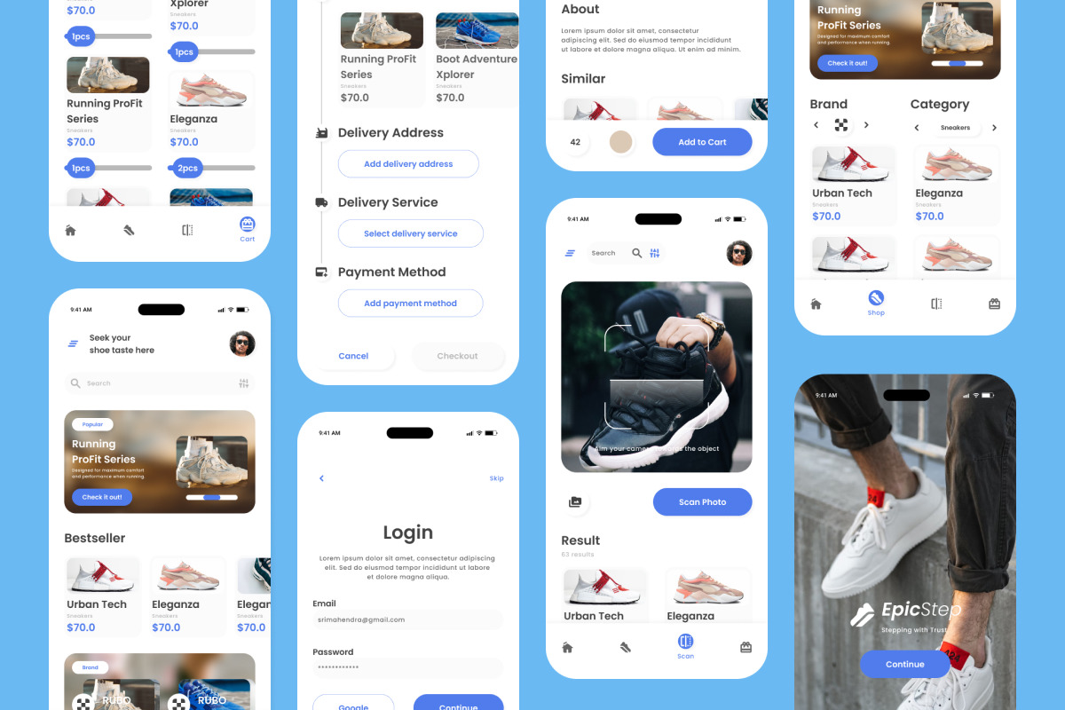 EpicStep - Shoes E-Commerce Mobile App EpicStep - Shoes E-Commerce Mobile App