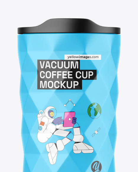 Matte Vacuum Coffee Cup Mockup