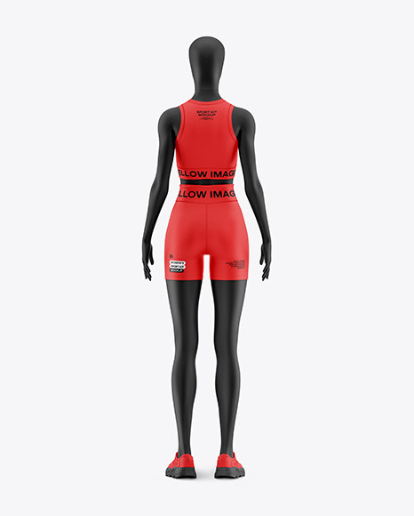 Women's Sport Kit w/ Mannequin Mockup - Back View