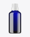 Blue Glass Essential Oil Bottle Mockup