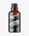 Dark Amber Glass Essential Oil Bottle Mockup
