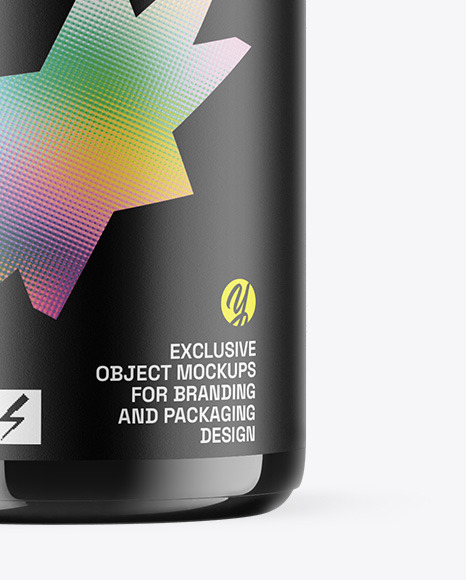 Dark Amber Glass Essential Oil Bottle Mockup