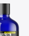 Blue Glass Essential Oil Bottle Mockup