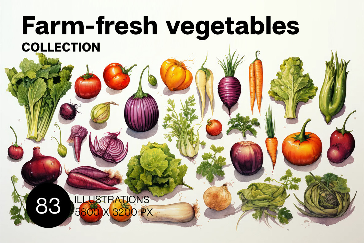 Farm-fresh vegetables Farm-fresh vegetables