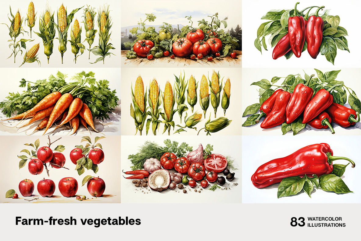 Farm-fresh vegetables Farm-fresh vegetables