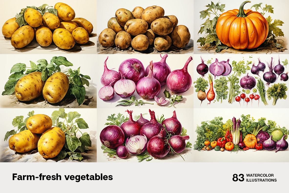 Farm-fresh vegetables Farm-fresh vegetables