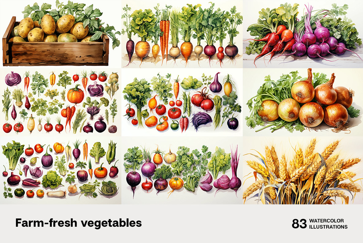 Farm-fresh vegetables Farm-fresh vegetables