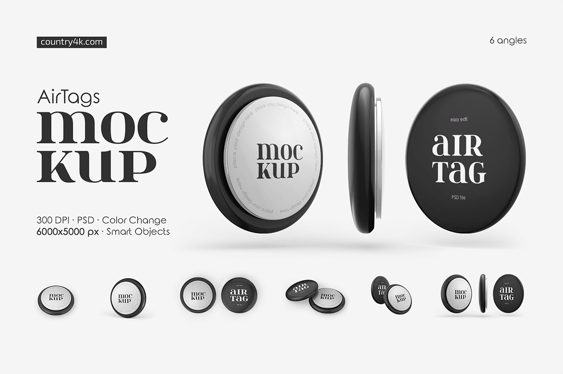 AirTags Mockup Set