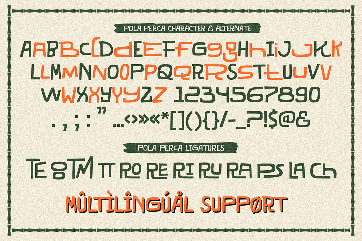 Pola Perca - Playful Tiki Font Pola Perca - Playful Tiki Font